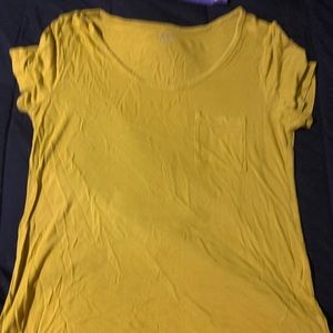 Mustard Yellow V-Neck Shirt